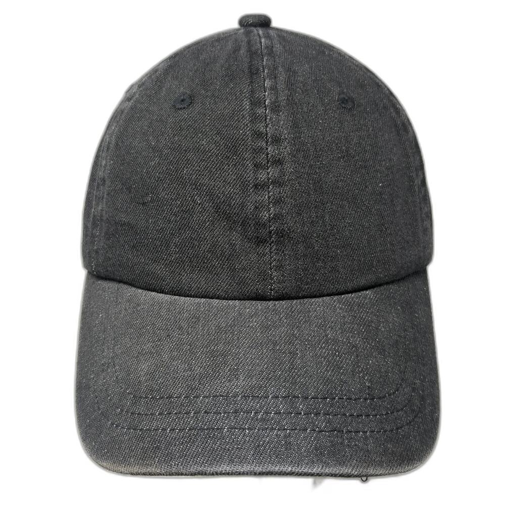 Universal Thread Baseball Cap Gray One Size Denim Slideback Blank Plain Hat